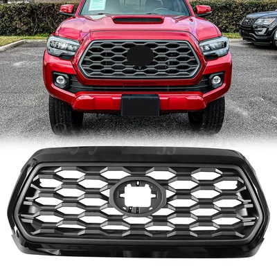 Front Bumper Grille Grill Insert Black For 2016 2017 2018-2023 Toyota Tacoma TRD Foto 1 de 4