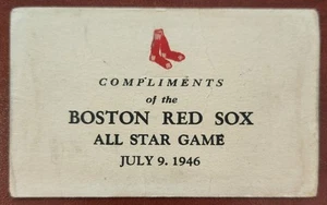 Biglietto omaggio MLB All-Star Game 1946 al Fenway Park Williams HR di Boston - Foto 1 di 2
