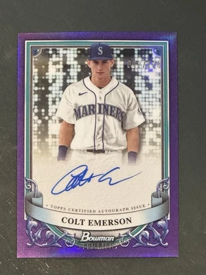 2024 Bowman Sterling - Colt Emerson RC Auto - On-Card - Purple Refractor /120 - Image 1 of 4