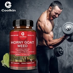 120 pezzi Horny Goat Weed-Maca Root, Tribulus-Testosterone Booster, - Foto 1 di 11