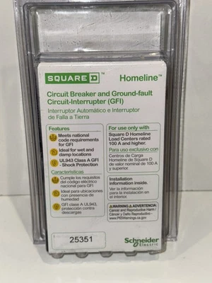 Square D HOM240GFIC Mini Circuit Breaker *NIB*  - Image 1 of 2