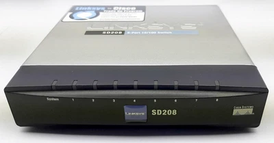 Linksys SD208 Cisco System Gray/Silver 8-Port 10/100 Switch - Image 1 of 3