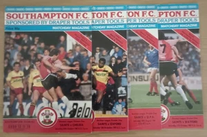 Southampton 1987/88 Selection of Home League Programmes from menu - Picture 1 of 5