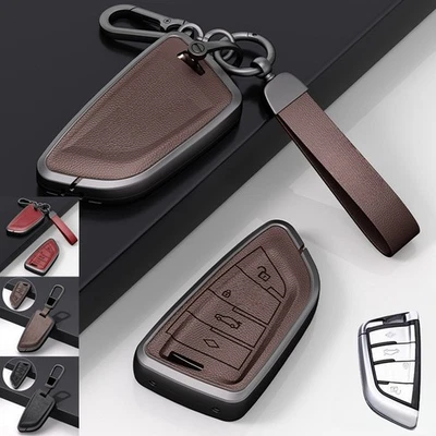 Zinc Alloy Leather Car Key Case Cover For BMW X5M X6 X7  X3 X4 2 3 6 7 F15 X2 X5 - Image 1 of 4