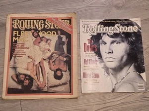 Rolling Stone Magazine Lot March 1997 Fleetwood Mac & April 1991 The Doors Jim - Picture 1 of 6