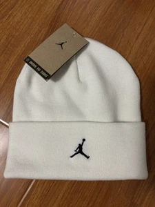 New! Nike Jordan Jumpman Logo Cuffed Beanie Hat White Color Adult Unisex - Picture 1 of 5
