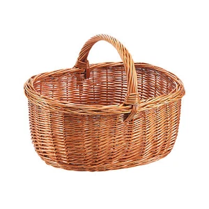 Einkaufskorb Weidenkorb Transportkorb Korb aus gekochte Weide - Natur - 46 cm- - Bild 1 von 5