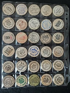 30 Mixed Different Wooden Nickels As Shown lot pwn43 - Picture 1 of 2