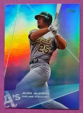 2020 Topps X Steve Aoki-Mark McGwire-Blue Foil Refractor-Oakland Athletics
