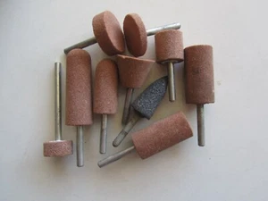 Lot Of 10 Mixed Norton Mounted Grinding Wheel point Different Sizes USA - Picture 1 of 1