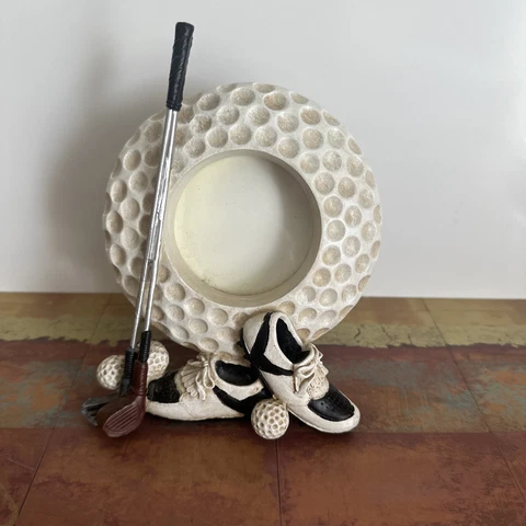 Golf Picture Frame Golf Ball, Clubs, Shoes 3” Opening 5x6” Size Overall Cover