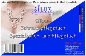 SILUX Silber- Reinigungstuch 20x22 cm für Schmuck, Silber Silberbesteck Reinigen - Bild 1 von 3