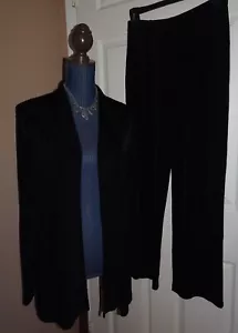 Chico's Travelers schwarz 2 teiliges Set Strickjacke Jacke & ohne Bauch Hose Gr. 1 (M) - Bild 1 von 7