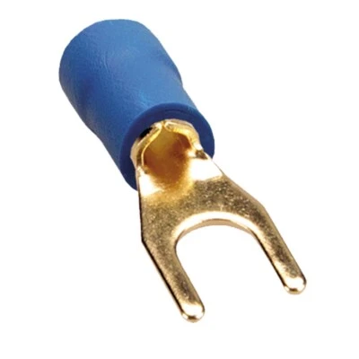 PROFI HIFI VERTRIEBSGESELLSCHAFT M.B.H. Gabel-Kabelschuh 2,5 qmm vergoldet für Lautsprecherkabel 2mm² Kabel Schuh 1 Paar