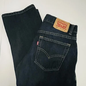 Levi ’s 505 Dark Wash Jeans 28 x 28 Regular Straight Leg Denim Boys Size 16 - Picture 1 of 17