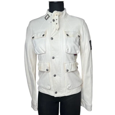 Chaqueta de cuero Belstaff nueva sin etiquetas etiqueta dorada para mujer pasarela cordero suave UE 42 Foto 1 de 4