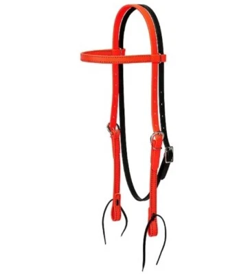  WEAVER BRAHMA WEBB TRAIL GEAR CABALLO TACHUELA CEJA CABECERA NARANJA Foto 1 de 4