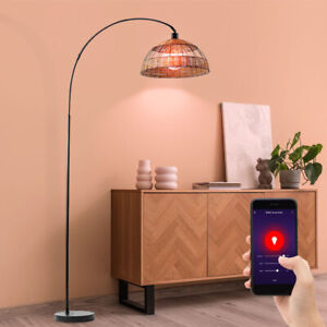 Stehlampe Bogenleuchte Wohnzimmerlampe Dimmer höhenverstellbar Smart LED H 193cm