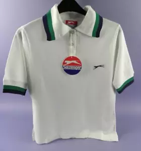 Poloshirt Slazenger weiß 34" - Original Vintage unbenutzt Lagerartikel - Bild 1 von 1
