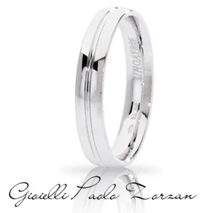 FEDE Matrimoniale ANELLO Nuziale UNOAERRE Lyra Oro Bianco 18 kt  - Imagen 1 de 2