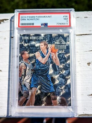 2014-15 Panini Paramount Dufex #56 Dirk Nowitzki /25 PSA 7 Veteran SP Mavericks - Image 1 of 3