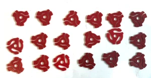 Adaptadores de discos vintage de 45 RPM de vinilo de 45 RPM 18 piezas rojos hechos en EE. UU. - Imagen 1 de 1
