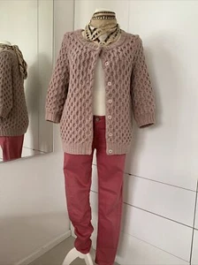 COS Strickjacke Grobstrick Altrosa 3/4-Arm Knöpfe Hüfte M 38 40 Taschen Cotton - Bild 1 von 13