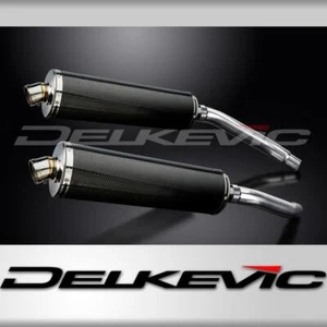 SUZUKI GSXR1100 K-L-M-N 1989-93 450mm OVAL CARBON BSAU SILENCER EXHAUST KIT - Picture 1 of 4