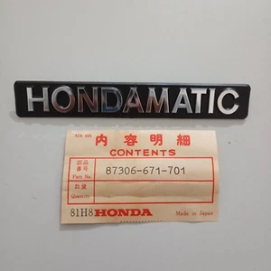 87306-671-701 se adapta a Honda Civic SB1 SB2 73-79 insignia trasera emblema Matic nuevo en stock - Imagen 1 de 8