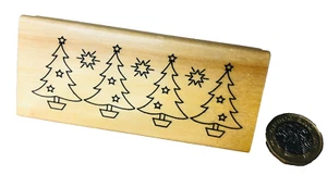 Craft Ink Rubber Stamp Wood Block christmas Trees Crafts Making ra - Picture 1 of 4