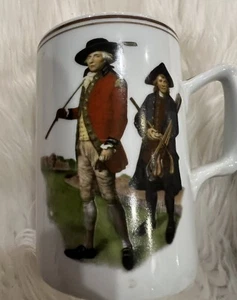 Vintage Mottahedeh Coffee Cups Mugs The Society Of Goffers Blackheath Set Of 2 - Picture 1 of 5
