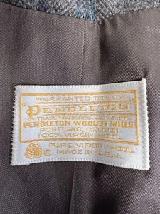 Vintage 60s Pendleton Virgin Plaid Wool Skirt Blazer Suit Set Sz 14 (see photos) - Picture 1 of 22