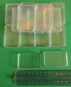 50 x Clear Plastic Box with Lid Specimen Earrings Many Uses - Picture 1 of 3