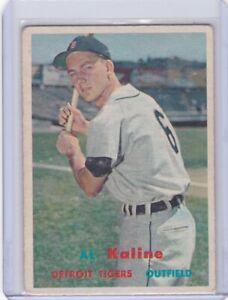 1957 Topps Baseball Card #125 Al Kaline Detroit Tigers - Ex-