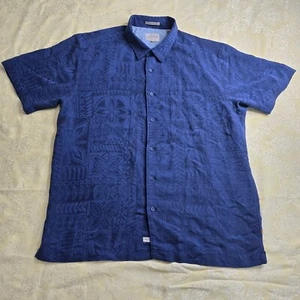 Camisa Quicksilver Waterman Para Hombres XL Abotonada Hawaiana S/S Floral Azul Marino - Imagen 1 de 17