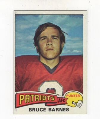 1975 TOPPS FOOTBALL BRUCE BARNES NEW ENGLAND PATRIOTS #129 - Image 1 of 2
