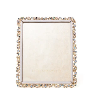 Jay Strongwater Theo Bejeweled 8" x 10" Frame - Pale Blue SPF5843-225 - Picture 1 of 4