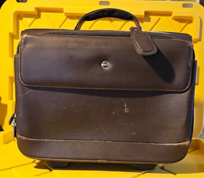 Condotti Handmade Leather Carry On rolling Bag Briefcase Satchel Suitcase Read!! - Image 1 of 4