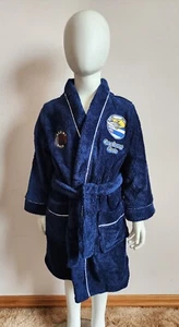 Geelong Cats AFL Boys Navy Blue Fleece Dressing Gown Size 4 New - Picture 1 of 6