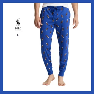 Neu mit Etikett - Polo Ralph Lauren Polo Bear Pyjama Jogginghose für Herren, blau Größe Large $ 58 - Bild 1 von 5