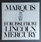 Vintage 1981 Mercury Marquis Full Color Original Brochure 323