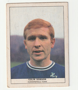 Anglo Confectionery Football Quiz Trade Card: Colin Dobson Huddersfield Town