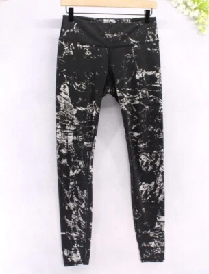 Legging de tobillo con aerógrafo ALO para mujer negro magma blanco tie dye manchado yoga talla S Foto 1 de 4