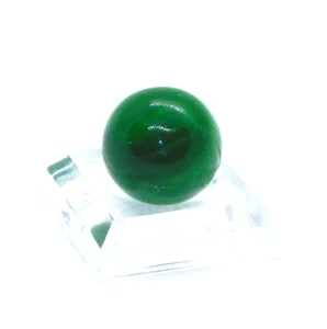 Vintage Glas Marmor klein grün opak Wirbel geschmolzen Pontil neuwertig 0,55" #0-116 - Bild 1 von 23