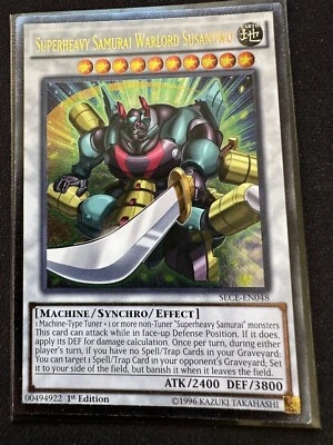 Superheavy Samurai Warlord Susanowo SECE-EN048 Ultimate Rare 1st Ed. Yugioh LP - Image 1 of 2