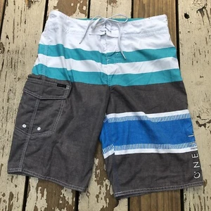 O’NEILL Surf • Men's Striped Surfing Swim Board Shorts waist size 31 - Picture 1 of 10