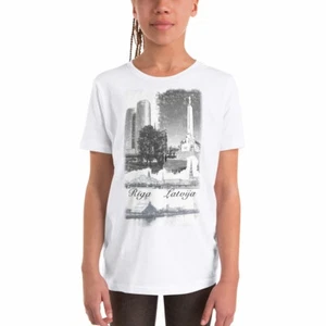 Youth Short Sleeve T-Shirt Riga- Latvija / Latvia - Picture 1 of 5