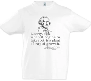 Washington Liberty Kids Boys T-Shirt George Quote General Civil War USA Soldier - Picture 1 of 1