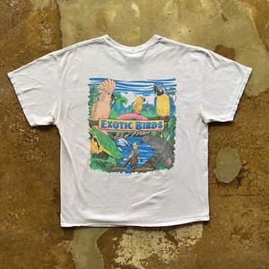 Vintage 90s Exotic Birds California T Shirt Mens XL Animal Wildlife Nature Tee - Picture 1 of 11