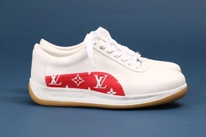 7899/LOUIS VUITTONｘSUPREME MEN'S RUNWAY SNEAKERS 1A3EQ5 WH size UK8.5/US9.5 - Picture 1 of 24